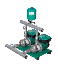 Hệ 2 bơm tăng áp biến tần PEROTAC 2IVT ống góp và bình tích áp